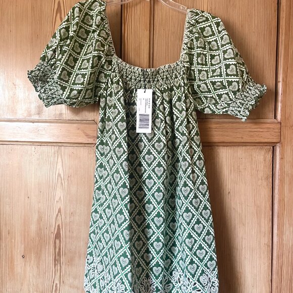 Rhode Mini Dress Women's Evie Dress, Love Lockdown Chive Medium - Picture 3 of 4